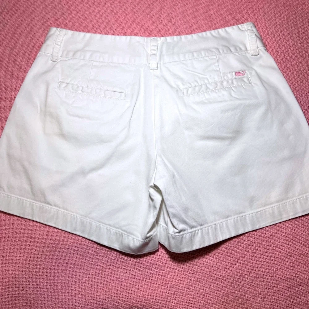 Vineyard Vines Womens White Daybreak Chino Shorts Size 2‎ Cotton Twill Preppy